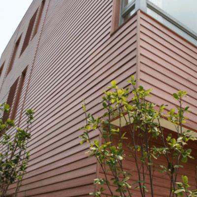 China Linyi factory wholesale modern direct exterior wood grain wpc wood fiber wall panel for sale