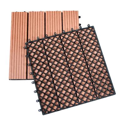 China Wood Traditional Plastic Composite Flooring WPC DIY FLOORING CZE Exterior Decking for sale