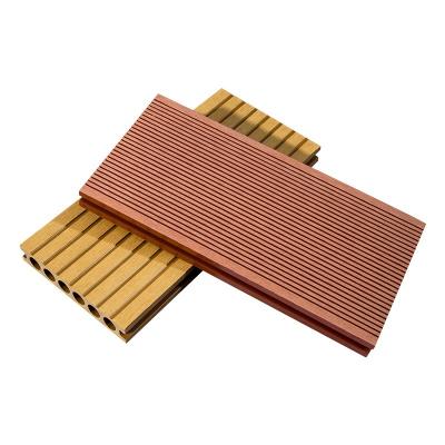 China CZE FLOORING 3D Traditional Embossed Teak Wood Flooring Wood Grain Plastic Composite Wood Decking Outdoor Garden Panel 150*25mm for sale