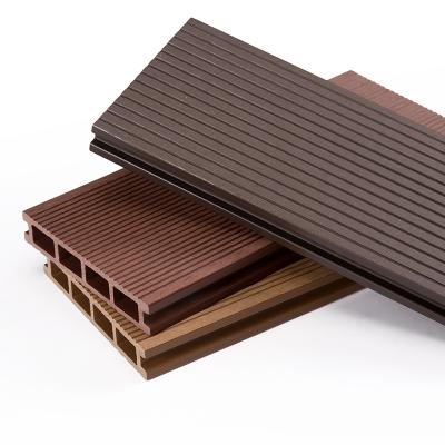 China Linyi Flooring Manufacturers Modern Wood Plastic Patio Flooring Outdoor wpc wpc Co-extruded fluted decking board for outdoor for sale