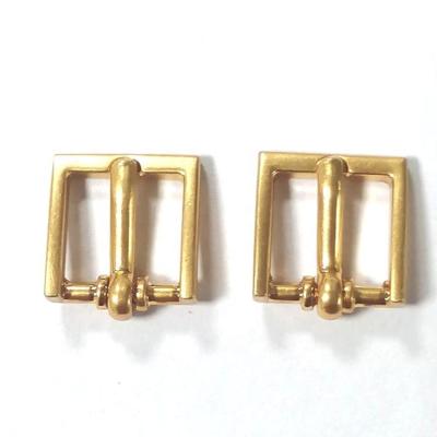 China Silver Square Metal Pin Buckle Custom Shoe Buckle Small Gold Small Belt Handbag Accessories OEM Manufacturer Shoe Pin Buckle for sale