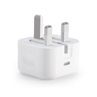 China Palladium 20W Charging Power Supplier Wall Charger Quick Fast USB C Power Adapter PD Charger+Cable UK Plug For Iphone 13 Charger for sale