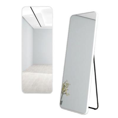 China China Factory Aluminum Alloy Floor Custom Large Gold Minimalist 65*22inch 80*190cm Bathroom Wall Mirror Full Standing Mirror Frame for sale