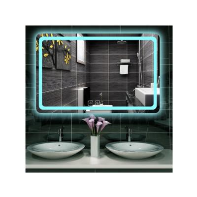 China China Factory Rectangle Wall Waterproof Fog Light Bath Room Wall Smart Rectangle Smart Mirror With Led Lights Bathroom Led To Make Up Mirror for sale