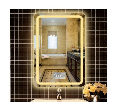 China China Hot Sale Rectangle Smart LED Lighted Waterproof Bathroom Mirror with Speaker and Wireless Touch Screen for sale