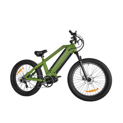 China Cheap Moutain Electric Bicycle 26inch Dual 48V 15Ah Battery 1000W Mid Drive Electric Dismountable Adult Electric Bicycle ebike for sale