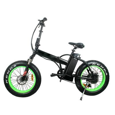 China Factory 20inch 48v 750w Rear Motor Mini E Bike Folding Electric Bicycle Moutain Bike Chinese Fat Tire Electric Foldable Mountain For Adults for sale