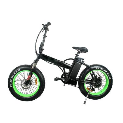 China New 750W 48V Fat Tire Electric Ebike 2021 20inch Aluminum Alloy Mountain Mountain Mountain Folding Bicycle for sale