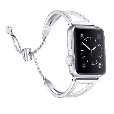 China Luxury Diamond Watch Band Strap Stainless Steel Women Apple Watch Strap KeepWin For iwatch Se Series 1 2 3 4 5 6 7 for sale