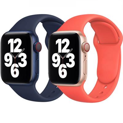 China Hot Seller Adjustable Classic Silicone Keepwin Amazone Watch Strap Quick Release Soft Rubber Apple Watch Band For iWatch 7 6 5 4 3 2 1 Se for sale