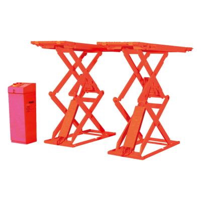 China CE Approved Inground 3.5Ton Double Cylinder Automotive Hydraulic Used Used Scissor Car Lift 1420X550mm Cheap Summary for sale