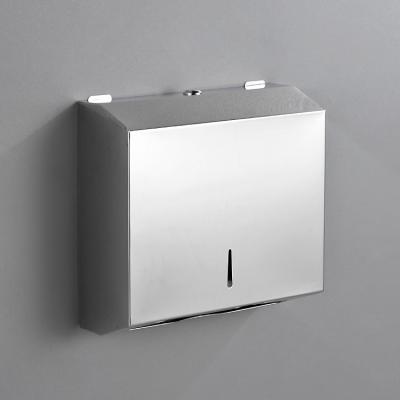 China New style Wall mount stainless steel metal waterproof square hand paper towel dispenser box toilet tissue paper holder for sale