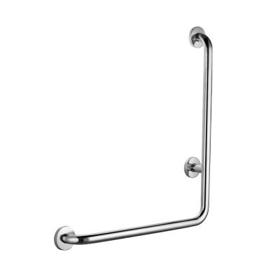 China Modern L Shape SUS304 Stainless Steel Disable Handicap Safety Aid Wall Mounted Bathroom Grab Bar for sale