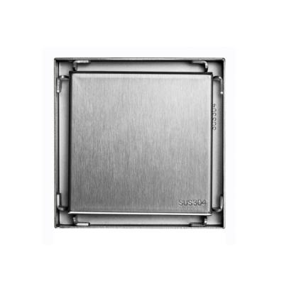 China SUS 304 Stainless Steel Bathroom Tile Insert Modern Balcony Shower Hidden Floor Drain for sale