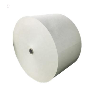 China Disposable Paper Cup Fan PE Coated White Food Grade Paper Waterproof Paper Roll Disposable Raw Material Roll Single or Double Side for sale