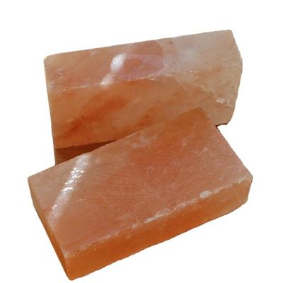 China USA UK 100% Pure Salt Brick Crystal Pink Rock Salt Tiles Natual Himalayan Blocks For Salt Wall Room for sale