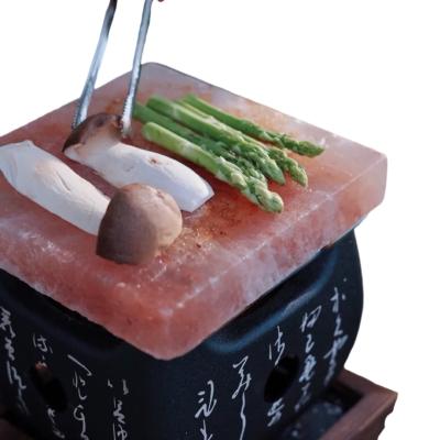 China UK USA Restaurant Home BBQ Himalayan Salt Brick Block Tiles Grilling Salt Serving Dish For Cooking for sale