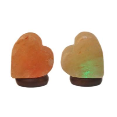 China 2023Hot Sale USA UK Free Sample Gift Heart Shape USBHimalayan Colorful Light Salt Lamp Various Shapes for sale