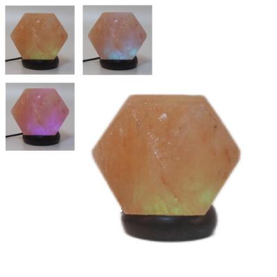 China 2023new Design Portable USB Salt Lamp Himalayan Pink 7colors Rock Crystal Salt Lamp LED USB Night Light for sale