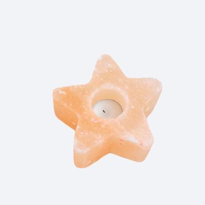 China USA 2023Wholesale Salt Rock Star Candle Holder UK Custom Himalayan Pink Gift Home Decor Factory Price for sale