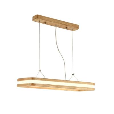 China Modern/Nordic/Japan Japan Style Wooden LED Linear Light For Desk Nordic Led Pendant Light Fixture For Indoor Dining Room Bar for sale