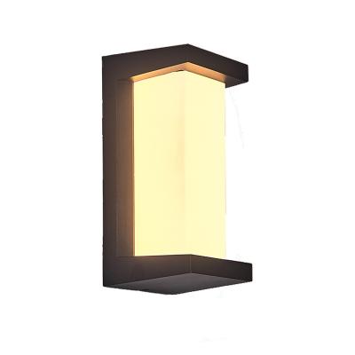 China Garden Bestseller Led Matt Black Aluminum Lighting Modern Home Wall Facade Lamps Outdoor Yard Light Ip65 For Bedroom for sale