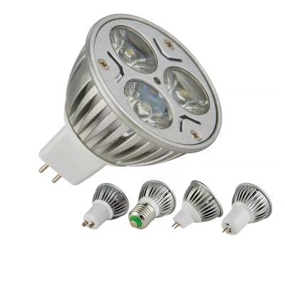 China Modern High Power Led Light GU10 E27 3W LED Spotlight AC85~265V White/Warm White MR16 AC12V for sale