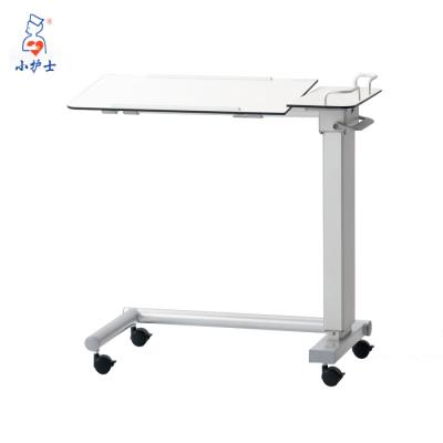 China F-32 Plastic Bed Side Table With Caster For Nursing Bed Adjustable Hospital Over Bed Table for sale