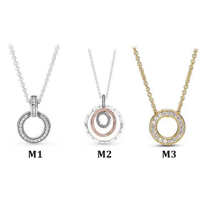 China Wholesale DIY high quality original jewelry LOGO S925 pan doraes sterling silver pendant necklace for women gift for sale