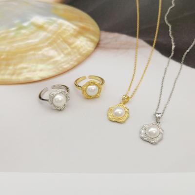 China New EVAN 241 Cute Fashion European Bird's Nest Pearl Lady Pendant Necklace Gold Plated Manufacturers Wholesale for sale