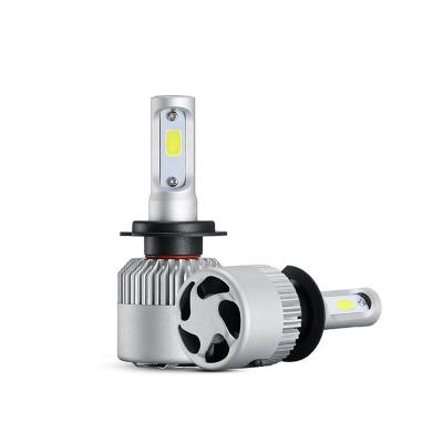 China Auto Car Headlight H1 h7 h3 h11 COB LED Headlight Bulbs S2 h4 LED High Power Car LED Head Light Bulbs 6000K 72W 8000LM LED Headlight for sale