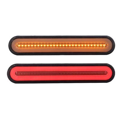 China Trailer Truck Tail Reverse and Indicator Truck Led Lamp Truck Tail Lights Universal Tail Light LED Trailer Lights With Amber Dual Color Stop for sale