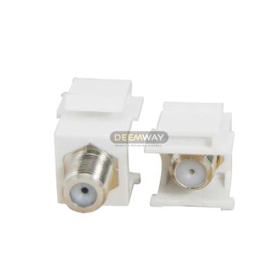 China RG6 Coaxial Connector Keystone Jack from RG6 F to Jack Female Adapter Port for sale