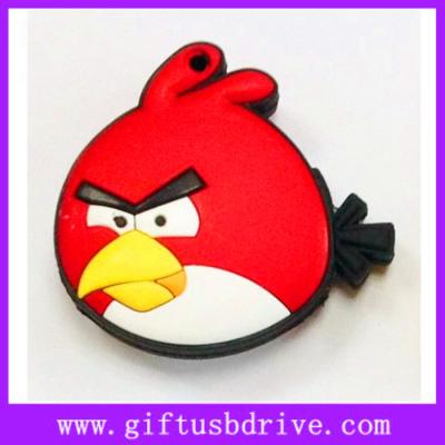 China All kinds angry birds shaped rubber usb flash memory with 1G/2G/4G/8G/16G/32G/64G for sale