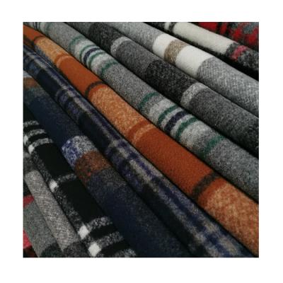 China Wind Proof Factory Direct Custom Plaid 100%Polyester Fall And Winter Fabric For Ladies Coats for sale