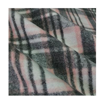 China Custom Wind Proof Factory Direct 100%Polyester Plaid Fall And Winter Knit Fabric For Clothing for sale