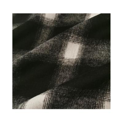 China Custom made custom wind proof 30%Wool 70%Polyester plaid fall and winter whool fabric for sale