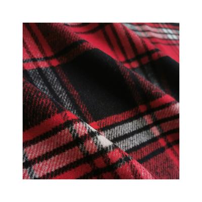 China Custom Wind Proof 30%Wool 70%Polyester Flannel Plaid Fall And Winter Suit Fabric for sale