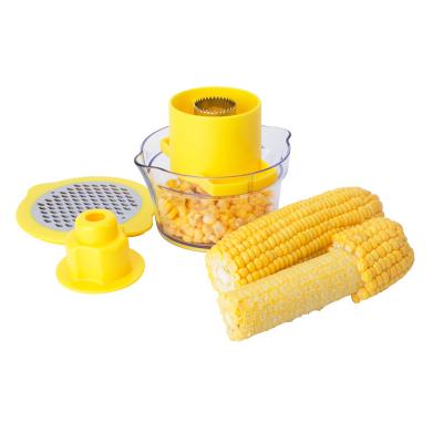 China Newest Viable Thresher Tool Kitchen Corn Cob Cutter Stripper One Step Corn Remover One Step for sale