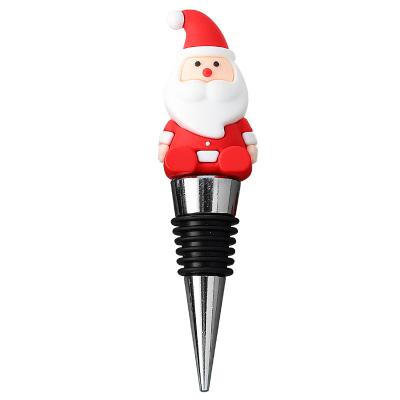 China Creative Reusable Reusable Wine Bottle Plug Wine Christmas Design Gifts Zinc Alloy Bottle Stopper for sale