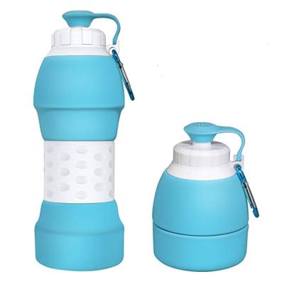 China Sustainable Amazon Free Label Service Provided Customs Logo Collapsible Travel Sports Water Bottle for sale