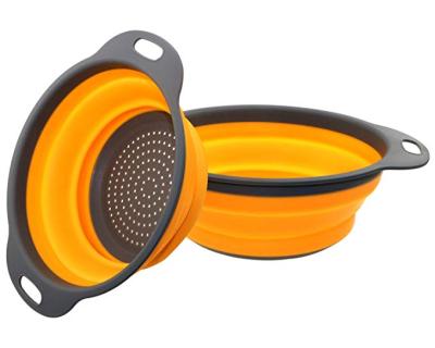 China Supplier Service Voucher Silicone Viable Mini Collapsible Colander Strainer Small Large for sale