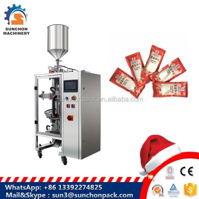 China CLOTHING Good Prices Automatic Vertical Tomato Sauce Sachet Packing Machine for sale