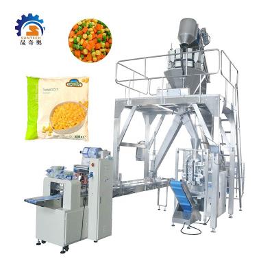 China Automatic Food 283g 10oz 1lb Corn Kernels Corn VFFS Packing Machine With Multiheads Weigher for sale