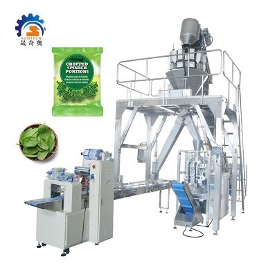 China Automatic Food 800g 1kg 2kg 2.5kg Green Vegetables Cut Spinach Parts Vertical Packing Machine for sale