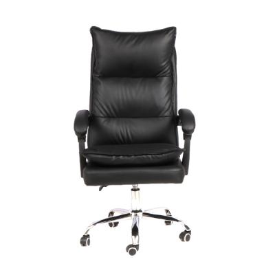 China Modern Customizable Modern Luxury Leather Soft Back Fixed High Back Armrest Office Chair for sale