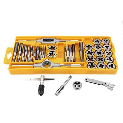 China 40PCS HSS Mini Tap and Die Cutting Wire Set UNC 4-40 1/2-13 for sale