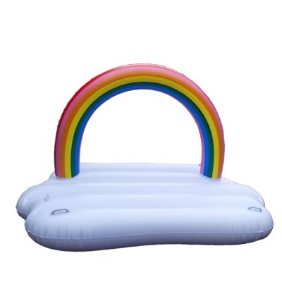 China Comfortable ; Convenient storage. Realistic modeling. Swimming Pool Beach Row Rainbow Design Inflatable Floating Air Mattresses for sale