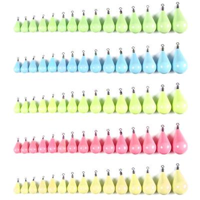 China NEWUP Fishing Tools Glow Fishing Accessory Weights Painted Lead Luminous Sinks for sale