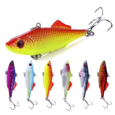 China Ourdoor Fishing VIB 7cm 16.5g Wholesale High Quality Hard Plastic Bait Fishing Lure With Treble Hooks for sale